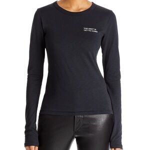 Rag & Bone Women's Black Long Sleeve Top - The Best Is Yet To Come
